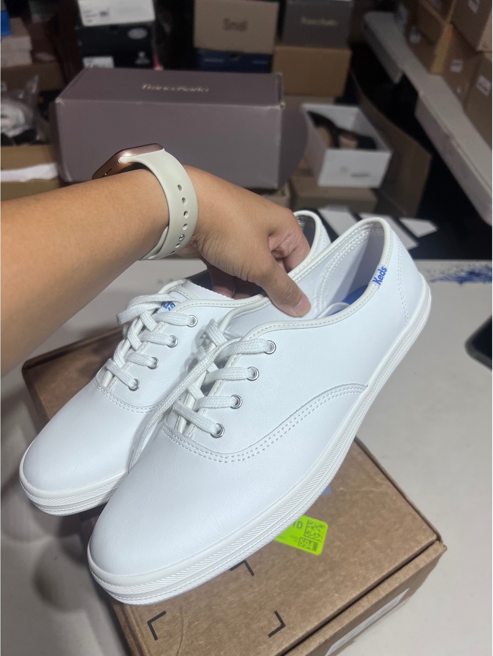 Keds Women's White Classic Canvas Sneakers Size 9.5W - Picture 2 of 5